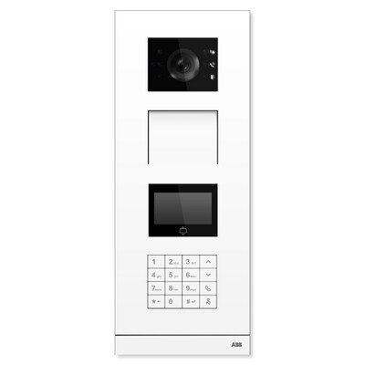ABB-Welcome IP Video Outdoor Station with Keypad, White, ID Card Reader